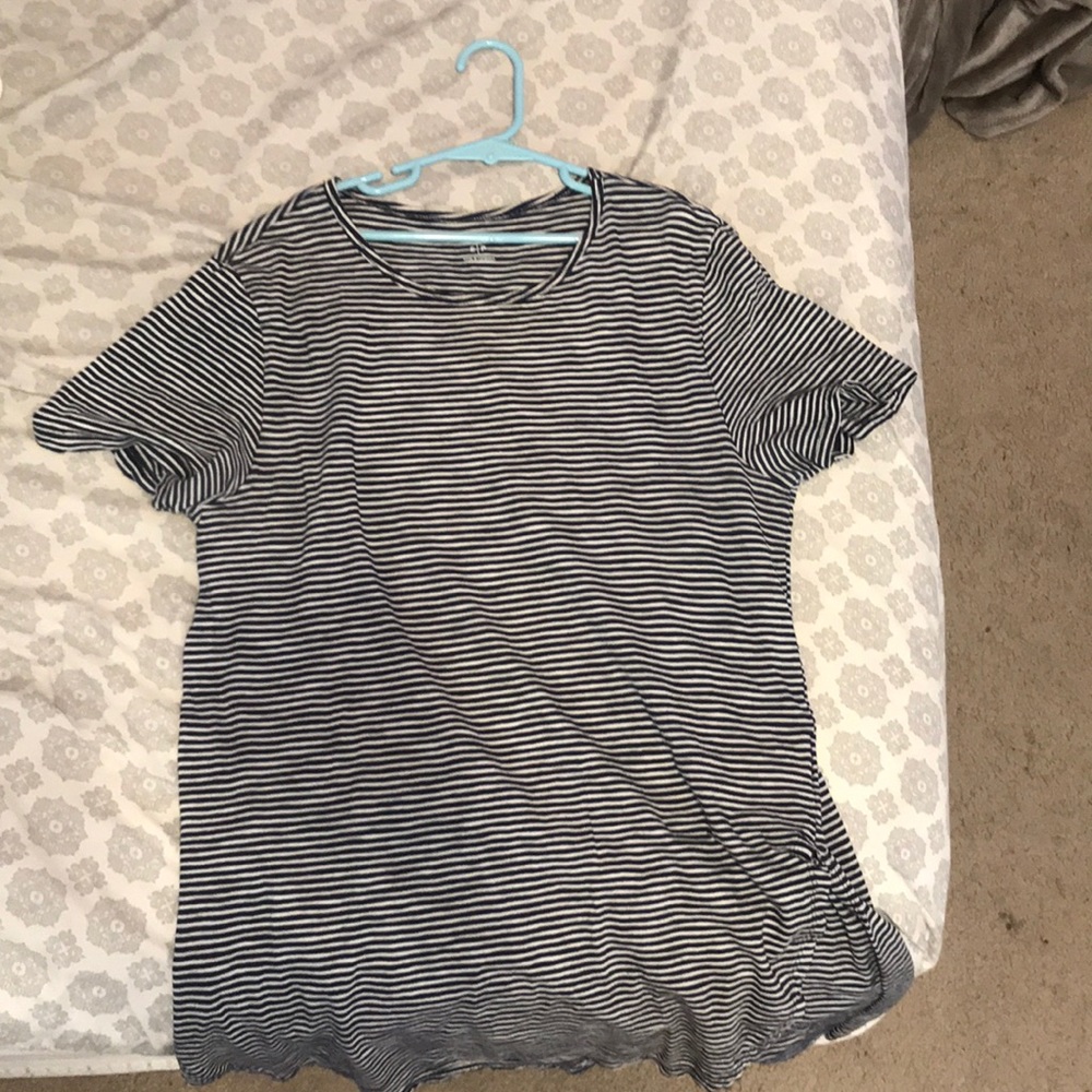 Navy blue striped shirt